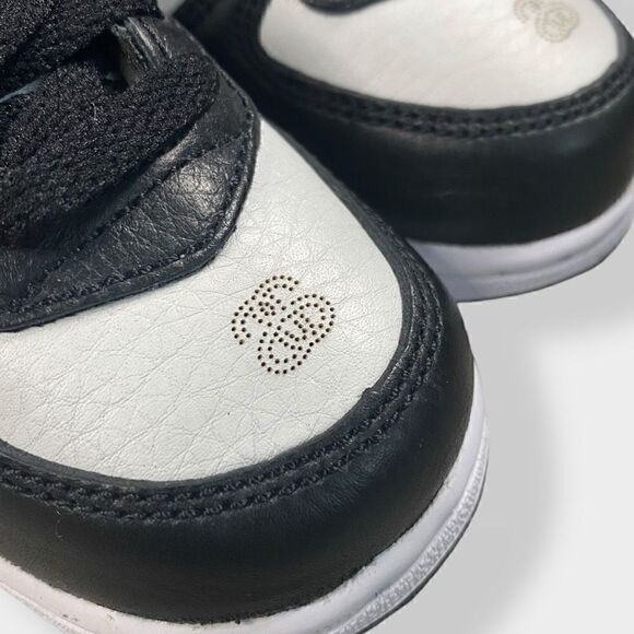 Nike x Stussy Air Force 1 Mid TD Black / White Toddler size 4C DN4160-002 New - Picture 5 of 12